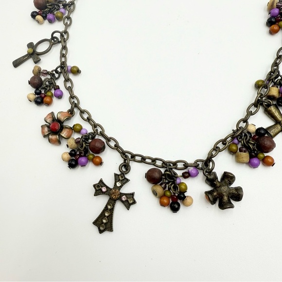 Premier Designs Multicolor With Charms Enamel Rhinestones Necklace - Picture 4 of 7
